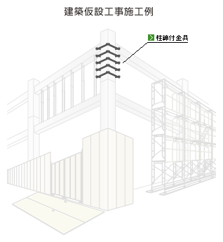 柱締付金具イラスト